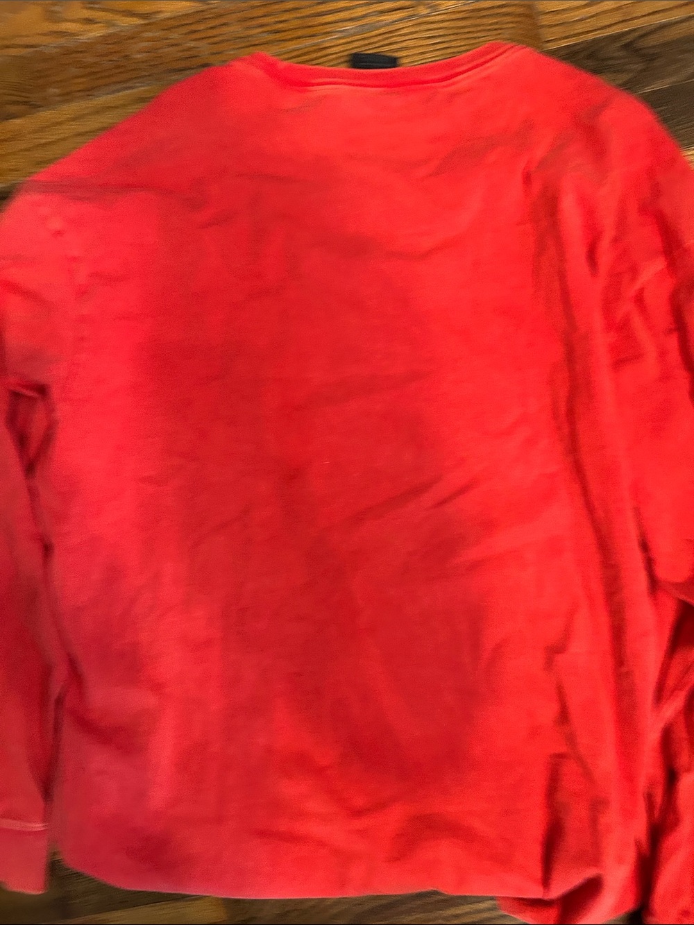 Jordan Men’s Long-Sleeve Crewneck Shirt in Red with White Jumpman - Picture 4 of 4